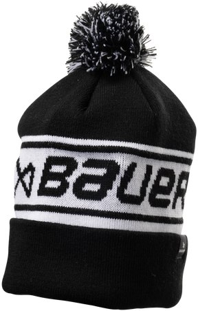 Bauer Tuque d'Équipe Côtellée à Pompom Adulte