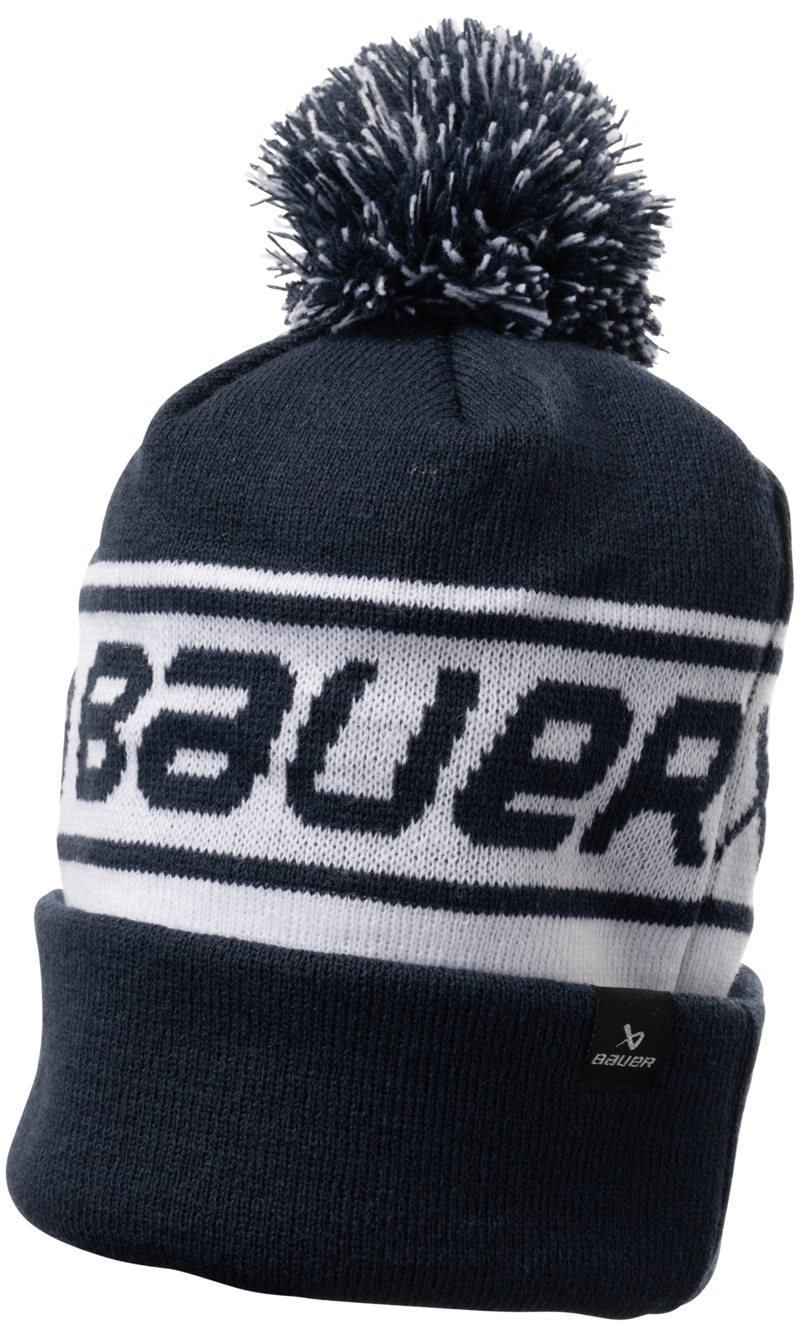 Bauer Tuque d'Équipe Côtellée à Pompom Adulte