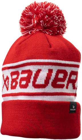 Bauer Tuque d'Équipe Côtellée à Pompom Adulte