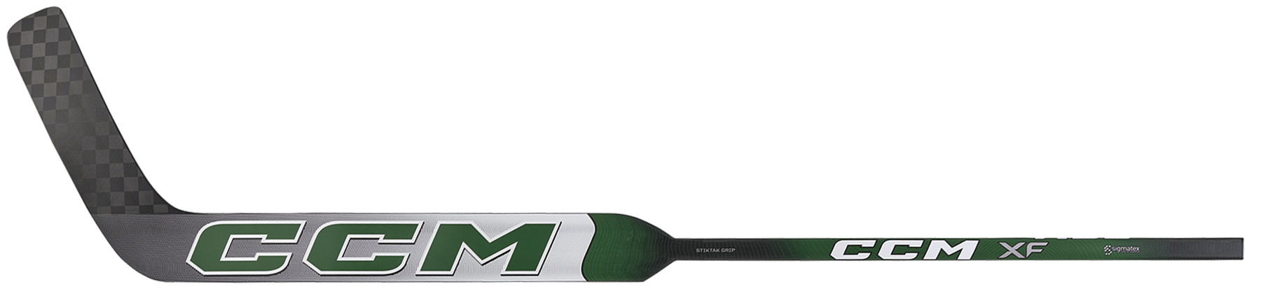 CCM XF Bâton de Gardien Senior (Blanc/Vert Forêt)