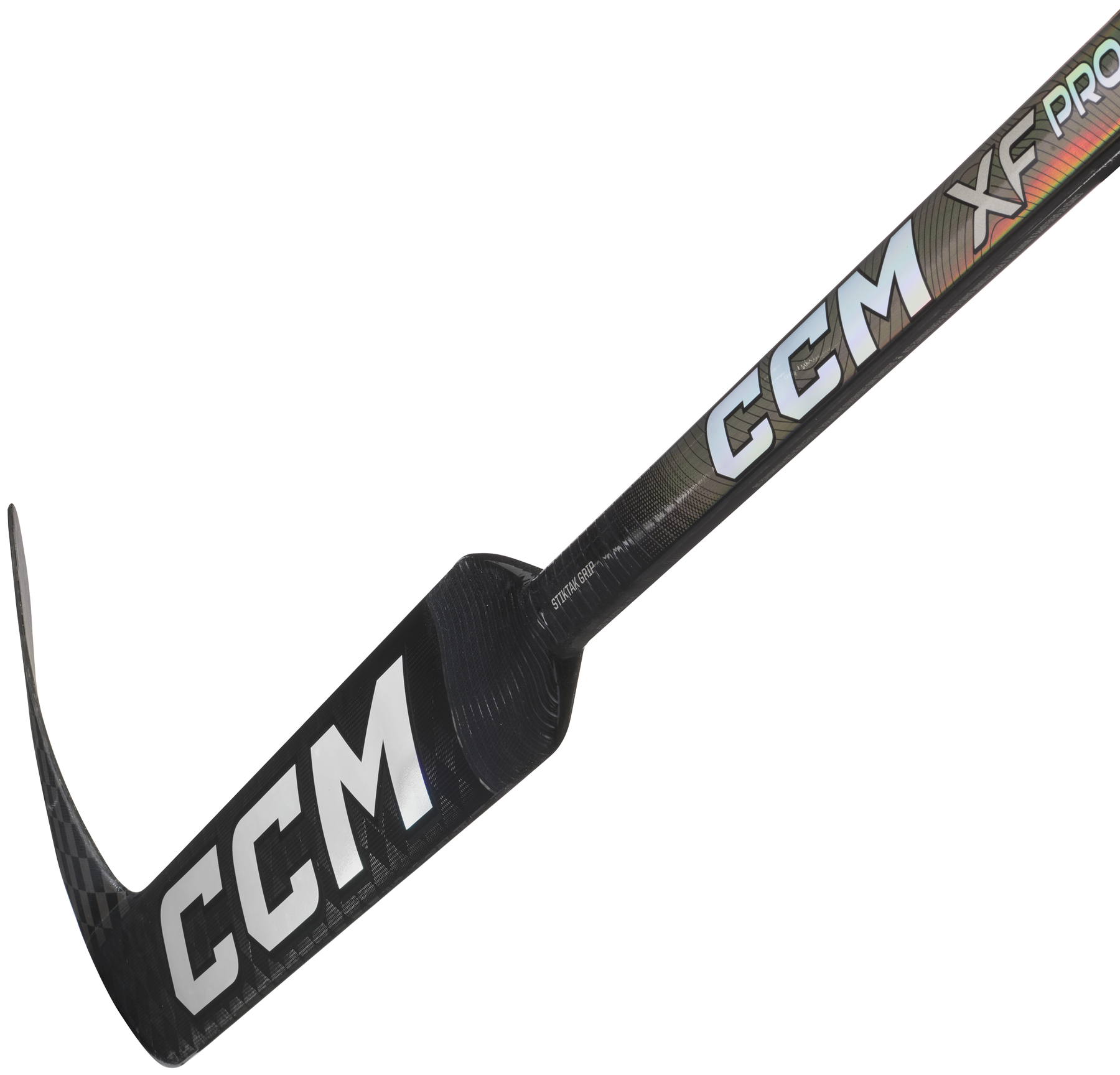 CCM XF Pro Intermediate Goalie Stick (Black/Ice Grey)