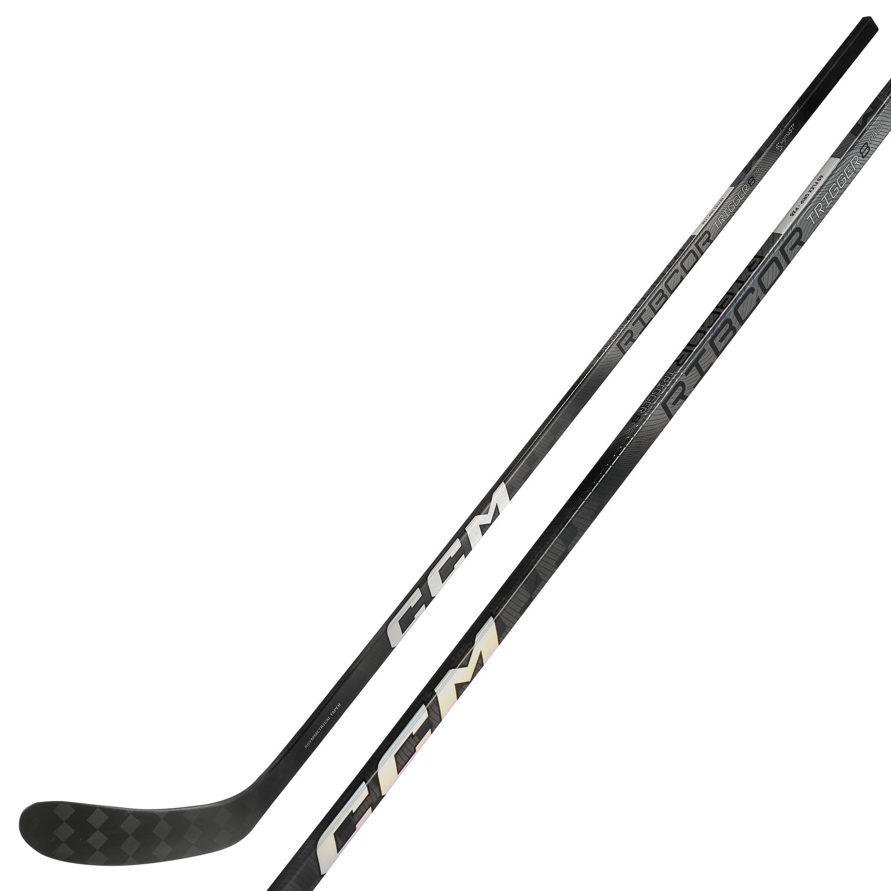 CCM RIBCOR Trigger 8 Pro Junior Hockey Stick - Chrome P29 / R-50