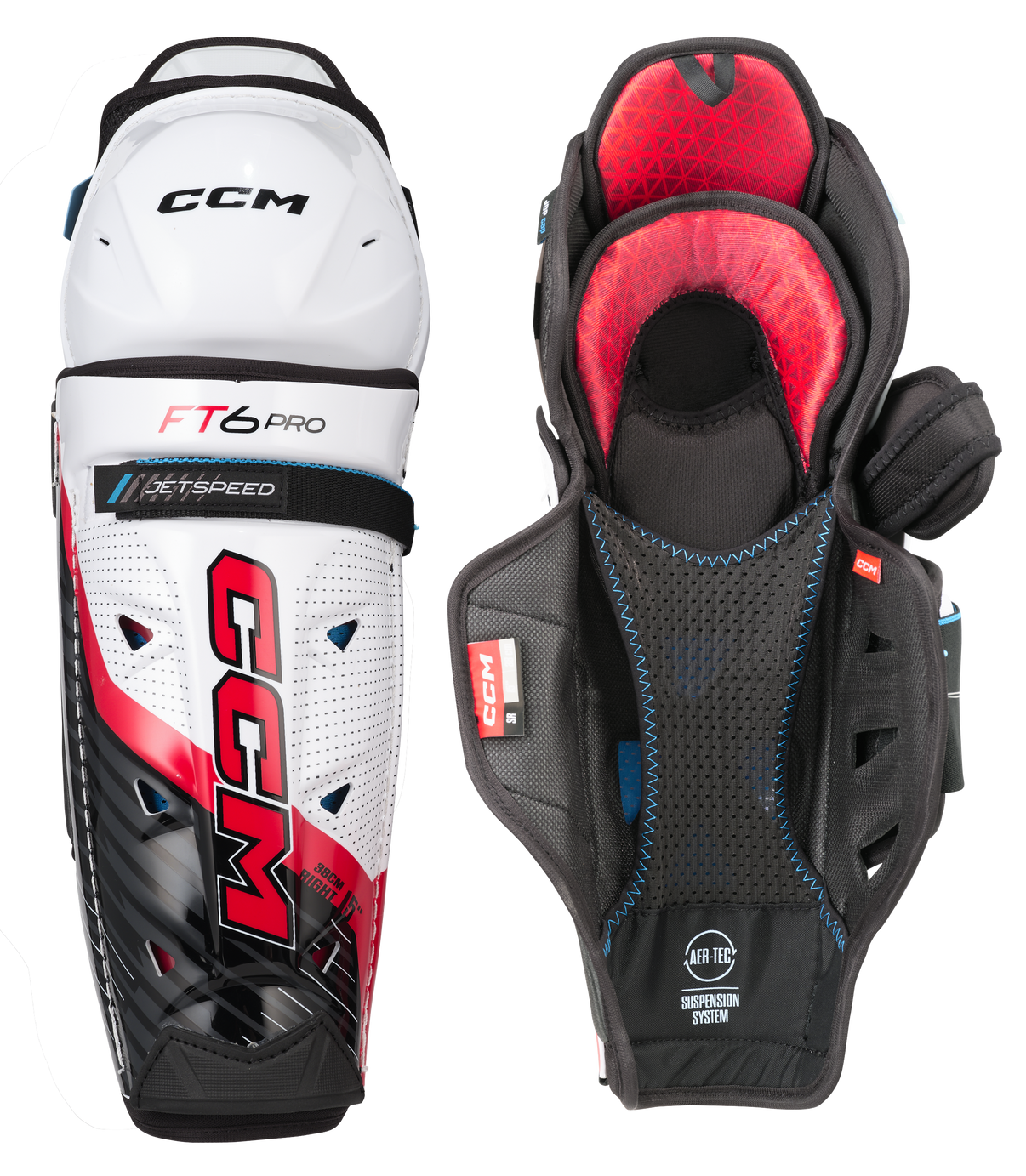 CCM JetSpeed FT6 Pro Junior Shin Guards - CCM