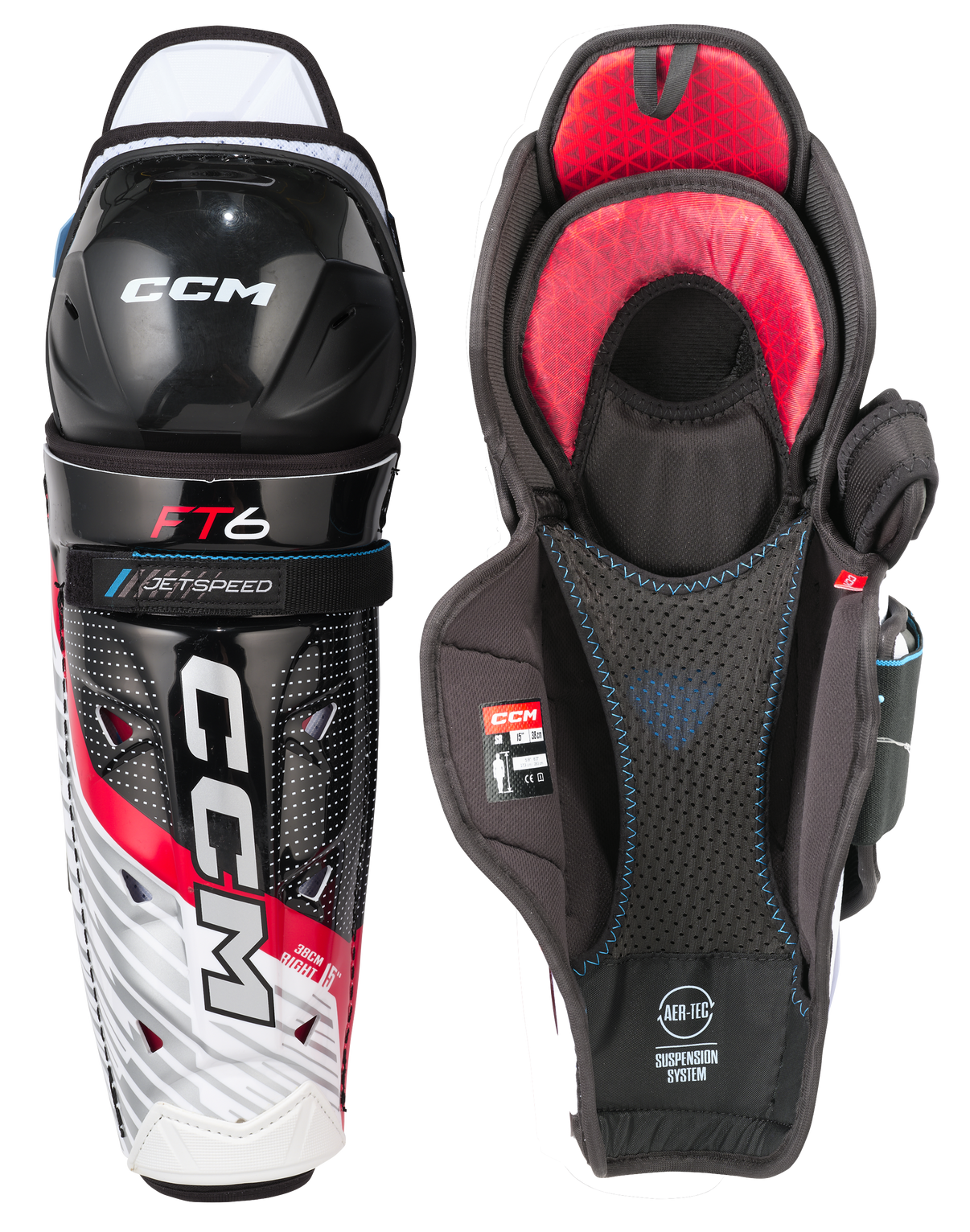 CCM JetSpeed FT6 Junior Shin Guards - CCM