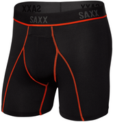 SAXX Kinetic Light-Compression Mesh Boxer Brief Black/Vermillion