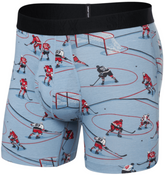 SAXX Droptemp Cooling Cotton Boxer Brief Fly Hockey Heroes - Dusty Blue