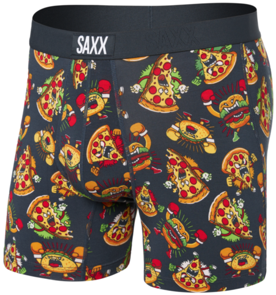 SAXX Vibe Super Soft Boxer Brief Food Fight - India Ink - SAXX