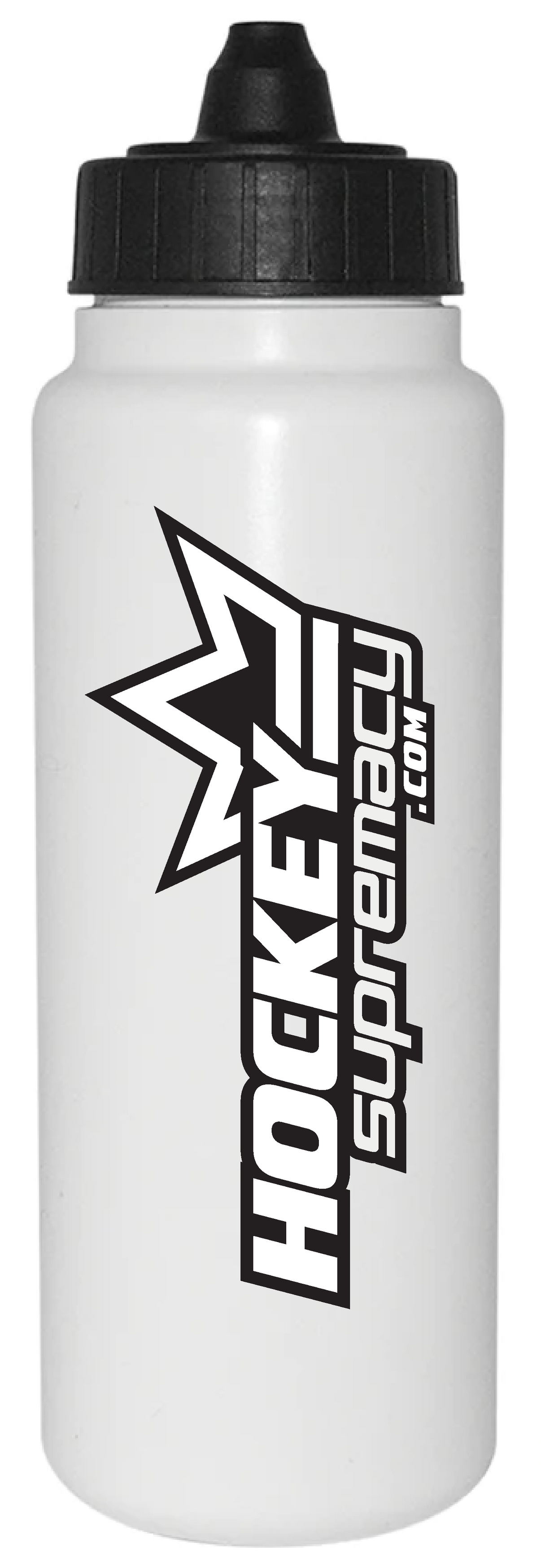 HockeySupremacy.com Tallboy Water Bottle (Black/White) - Inglasco