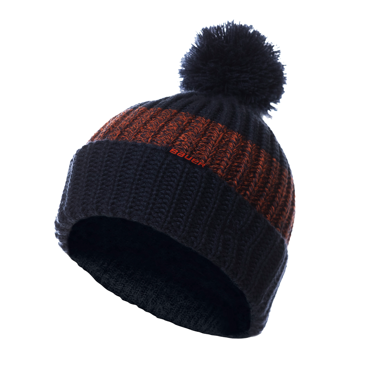 Bauer New Era Rib Striped Pom Knit Senior Toque - Bauer