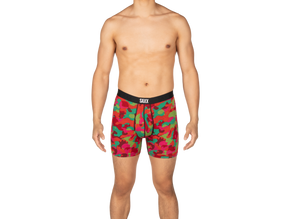 SAXX Ultra Boxer Fly Red Cookie Cutter Camo