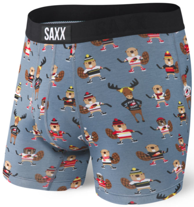 SAXX Vibe Boxer Brief Grey Puck Yeah