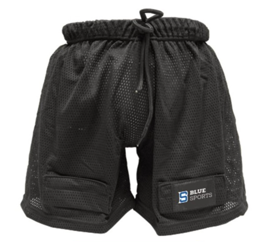 Blue Sports Jock Pro Shorts With Cup and Velcro Senior