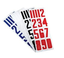 Bauer Helmet Number Stickers - Bauer