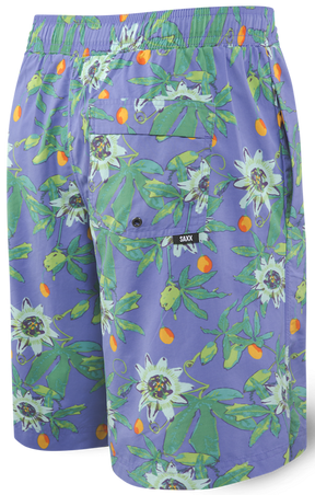 SAXX Cannonball 2n1 Short Purple Hawaiian Noir