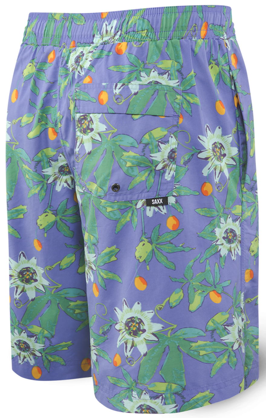 SAXX Cannonball 2n1 Short Purple Hawaiian Noir