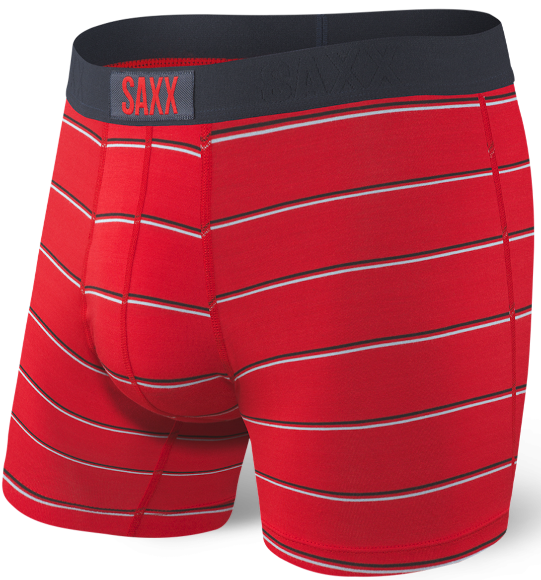 SAXX Vibe Boxer Brief Red Shallow Stripe –